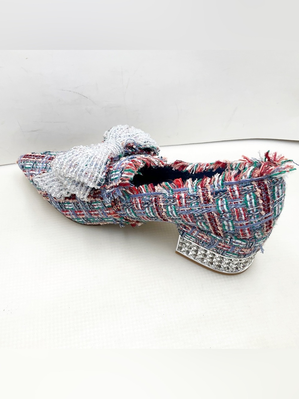 🆕{Jeffrey Campbell} Valensia Pumps in Blue Multi Tweed - Picture 3 of 16